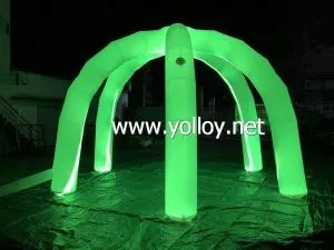 Uppblåsbara Dome Archway Shape Dome med LED-ljus